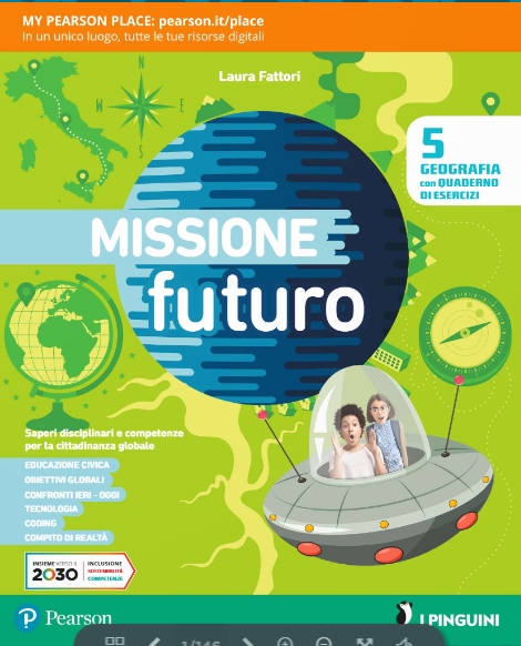 9788891916525 MISSIONE FUTURO 5 Geografia PEARSON EDUCATION