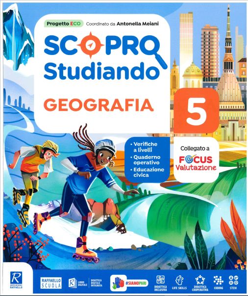 9788847239241 SCOPRO STUDIANDO – 5 – GEOGRAFIA Raffaello Scuola